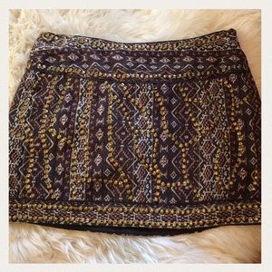 Urban outfitters embroidered mini skirt